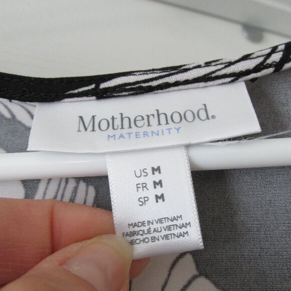 Motherhood Maternity Sleeveless‎ Long Dress Womens Medium Black Floral V Neck - Picture 3 of 4